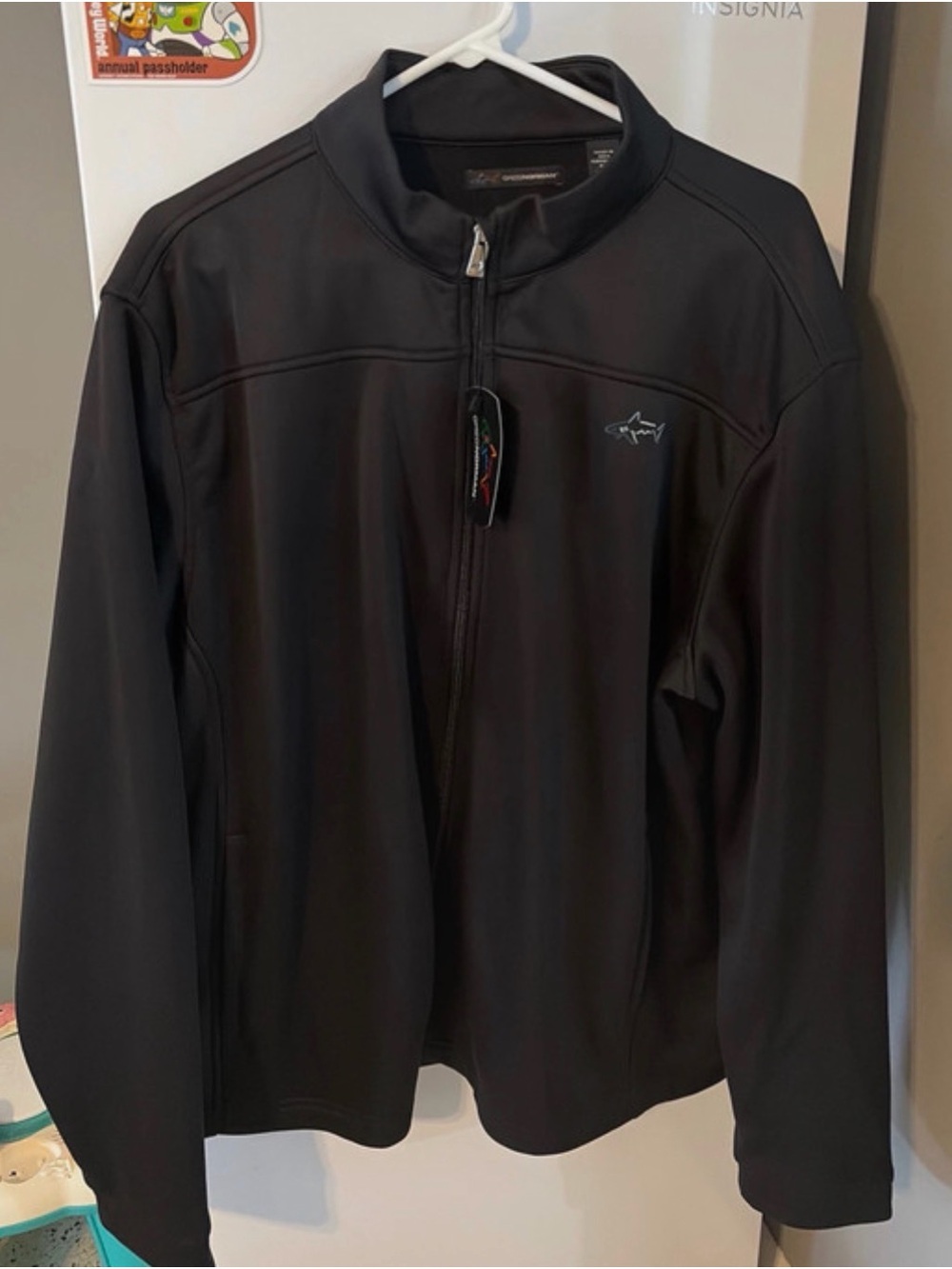 Greg Norman Collection Black Lightweight Full-Zip Shirt Jacket